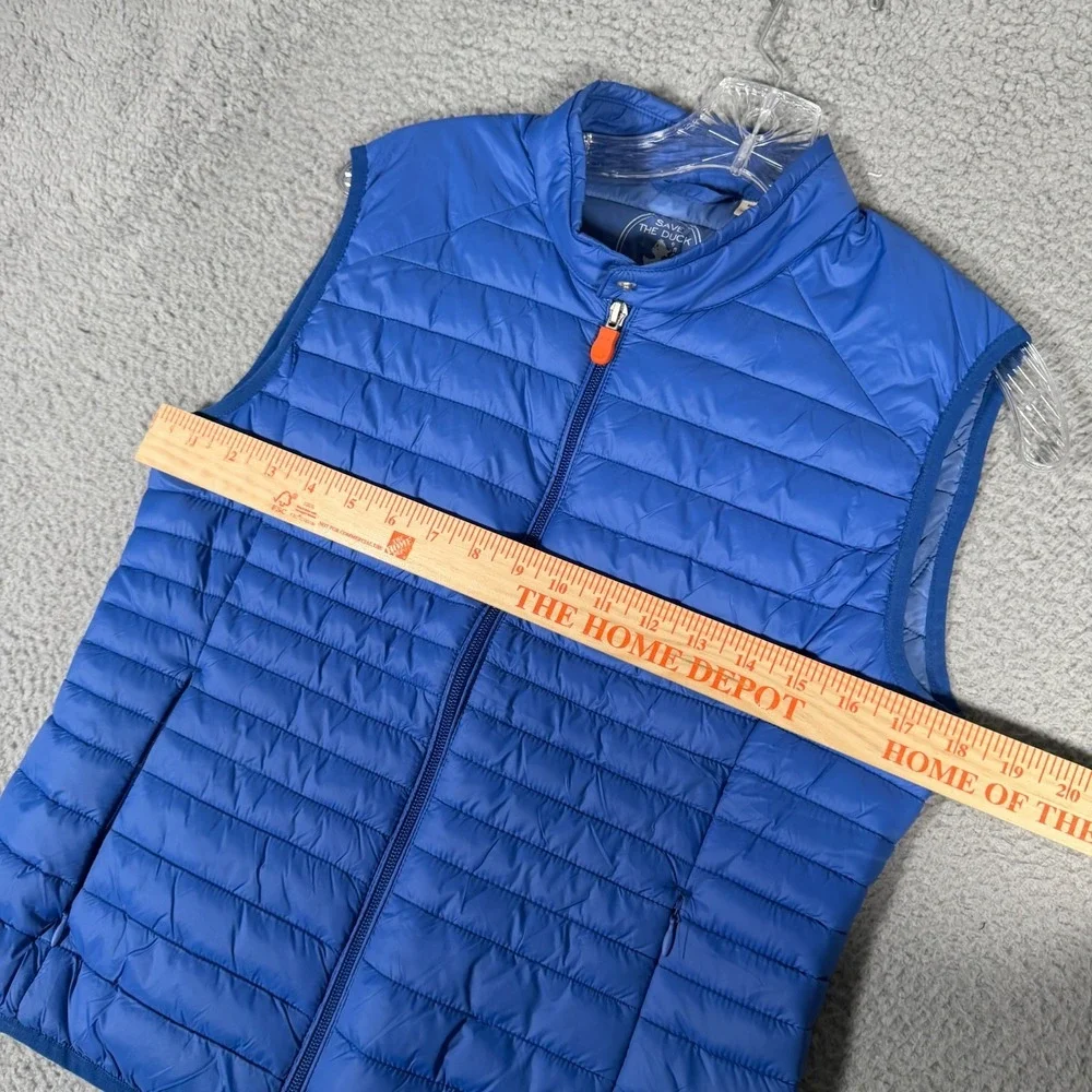 Save the Duck Vest Womens 2 Blue Ultra Light Jacket Puffer Insulated Plumtech - Picture 4 of 7